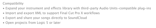 logic pro x FCPX