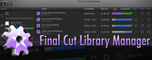 Final cut library manager