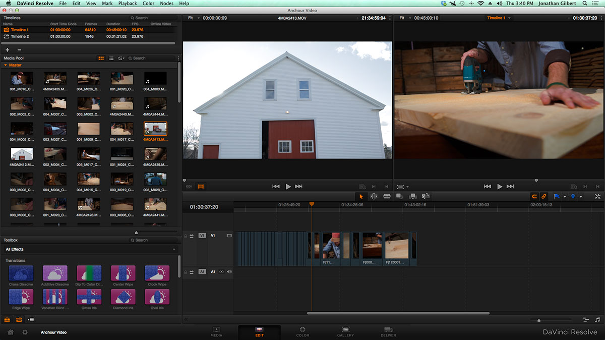 anchour FCPX DaVinci resolve