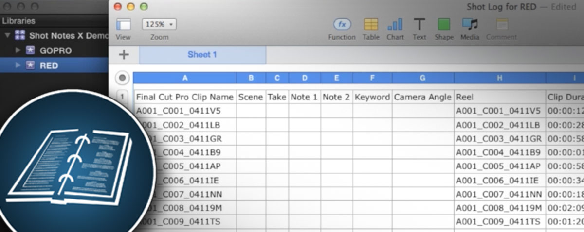 shot notes FCPX