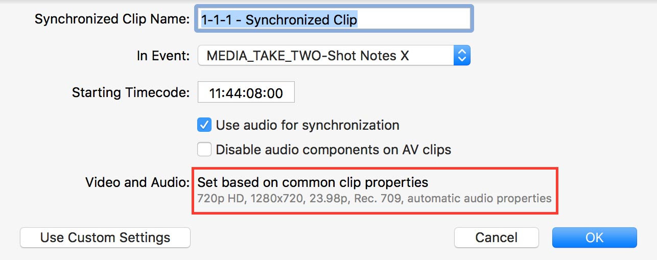 FCPX 3 Auto sync