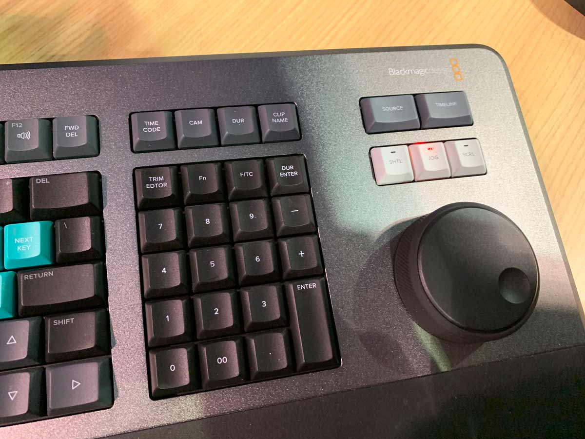 blackmagic resolve keyboard jog knob