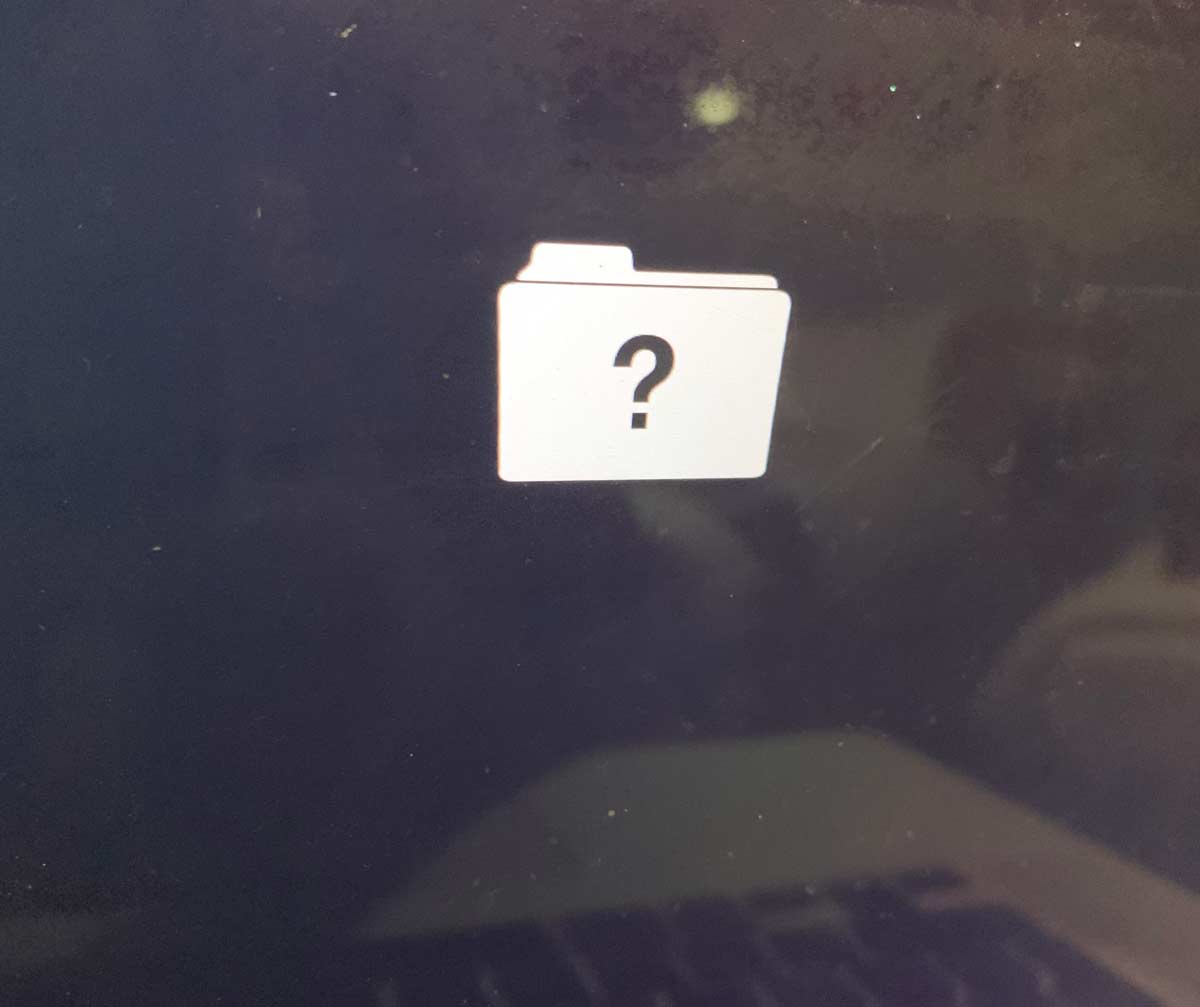 folder with questionmark macbook pro