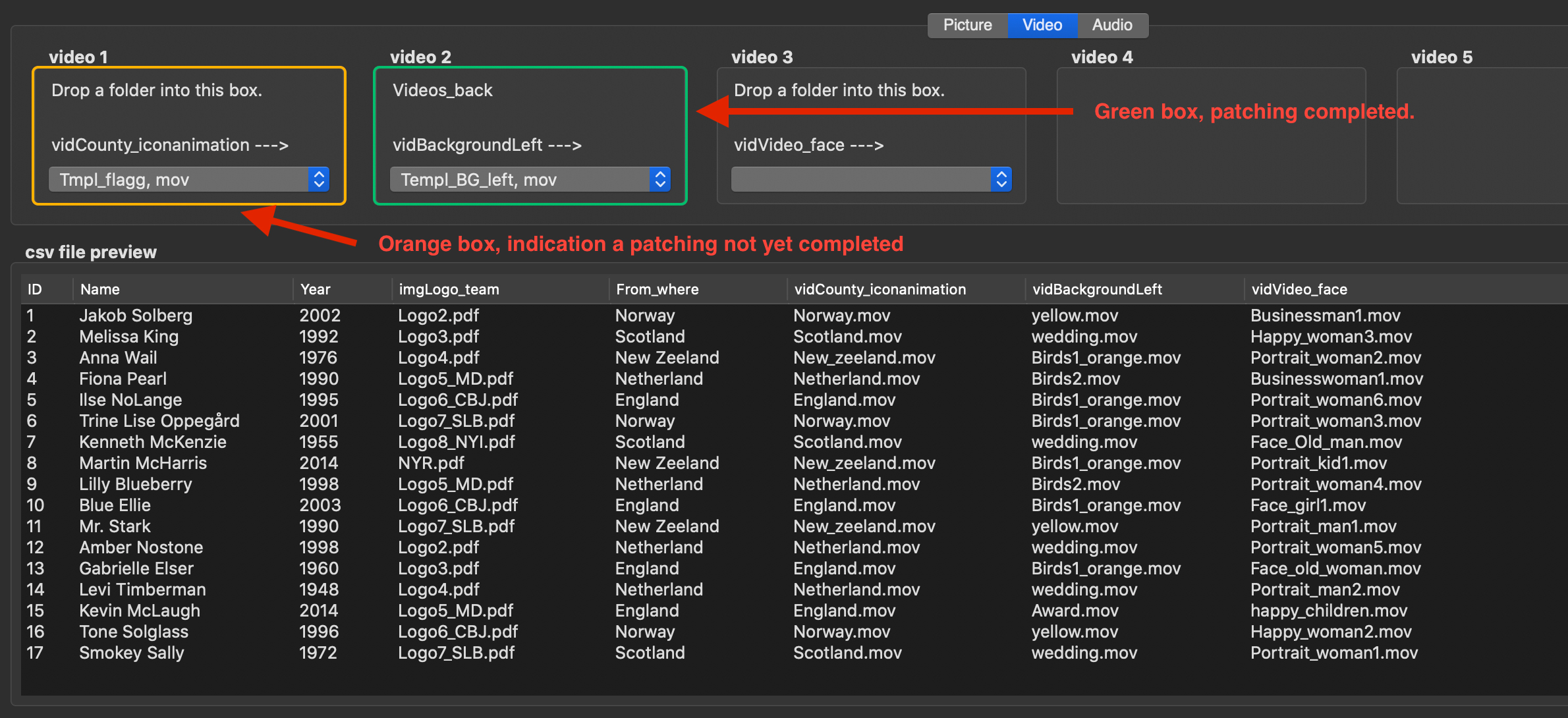 Two types of patching