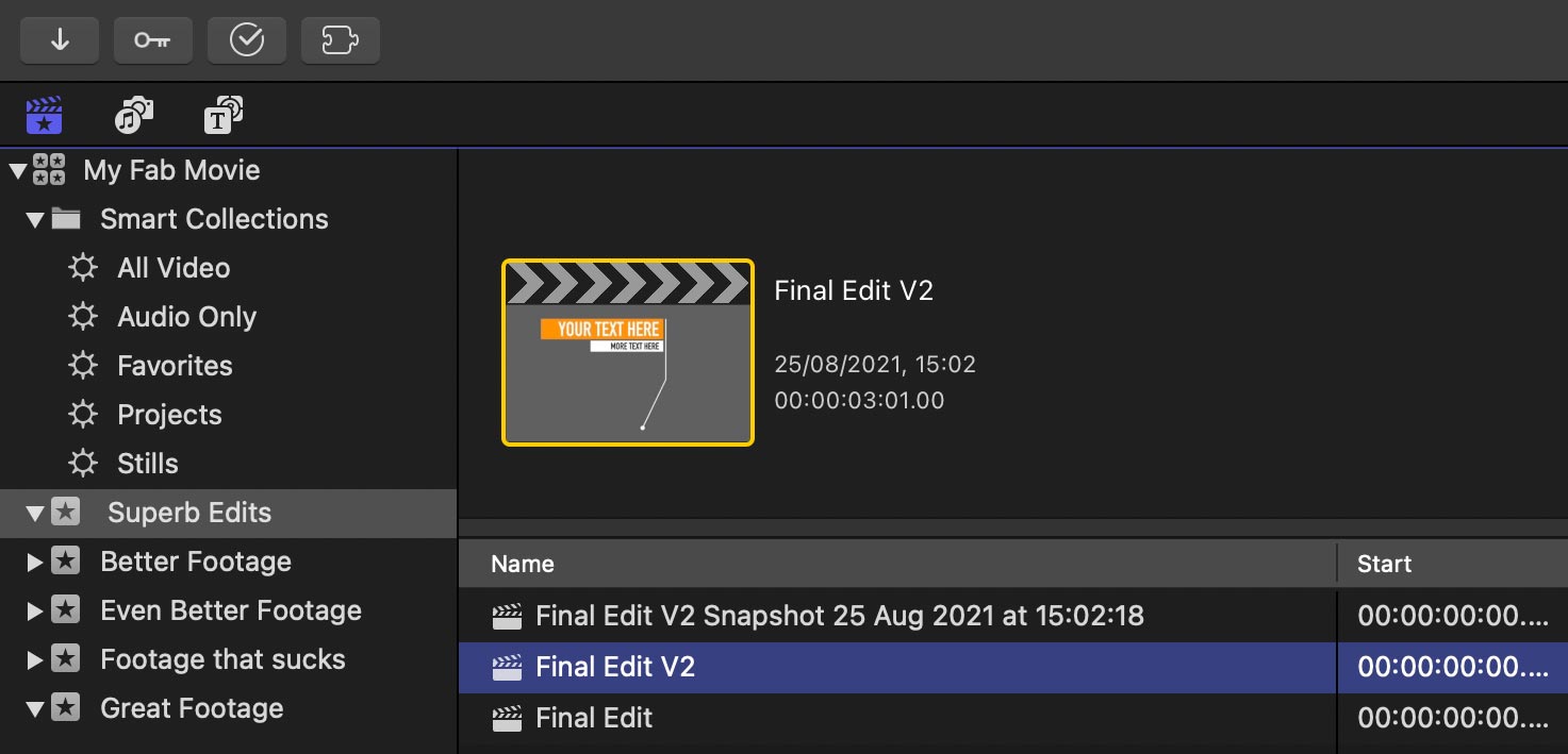 find lost fcp project 16